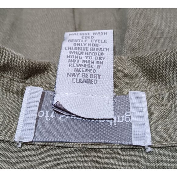 Soft Surroundings Womens Plus Size 3X Linen Tunic Green Oversized Boho Lagenlook - Picture 5 of 9